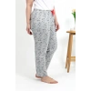 MARSiLYAN- Kadın Pamuklu Büyük Beden Alt Pijama Gri