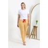 MARSiLYAN- Kadın Pamuklu Büyük Beden Alt Pijama Sarı