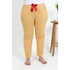 MARSiLYAN- Kadın Pamuklu Büyük Beden Alt Pijama Sarı