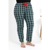 MARSiLYAN- Kadın Pamuklu Büyük Beden Alt Pijama Turkuaz