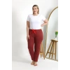 MARSiLYAN- Kadın Pamuklu Büyük Beden Alt Pijama Yavruağzı