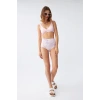 MARSiLYAN- Kadın Pembe Pedli Üst ve Pastel Desenli Yüksek Bel Bikini Takımı