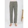 MARSiLYAN- Kadın Penye Desenli Tek Alt Pijama Haki