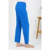 MARSiLYAN- Kadın Penye Düz Tek Alt Pijama Mavi