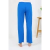 MARSiLYAN- Kadın Penye Düz Tek Alt Pijama Mavi