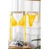 MARSiLYAN- Kadın Sarı Yandan Bağlamalı Tangalı Üçgen Bikini Mayo Takımı