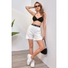 MARSiLYAN- Kadın Siyah Kapsız Sırtı Açık Crop Top Bluz