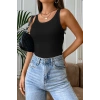 MARSiLYAN- Kadın Siyah Kolsuz Kalın Askılı Uzun Crop Top Bluz & Atlet