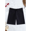 MARSiLYAN- Kadın Siyah Önden Bağcıklı Deniz Şortu