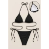 MARSiLYAN- Kadın Siyah Yandan ve Boyundan Bağlamalı Bikini Mayo Takımı