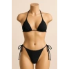 MARSiLYAN- Kadın Siyah Yandan ve Boyundan Bağlamalı Bikini Mayo Takımı