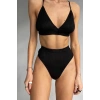 MARSiLYAN- Kadın Siyah Yüksek Bel Dolgusuz Slip Takım