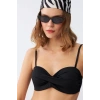 MARSiLYAN- Kadın Straplez Siyah Bikini Takımı