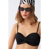 MARSiLYAN- Kadın Straplez Siyah Bikini Takımı