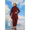 MARSiLYAN- Kadın Tam Tesettür Bordo Mayo