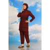 MARSiLYAN- Kadın Tam Tesettür Mayo Bordo