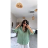 MARSiLYAN- Kadın Tek Cepli Over Size Ketem Gömlek