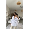 MARSiLYAN- Kadın Tek Cepli Over Size Ketem Gömlek
