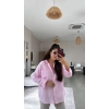 MARSiLYAN- Kadın Tek Cepli Over Size Ketem Gömlek