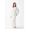 MARSiLYAN- Kadın Uzun Ekru Penye Sabahlık