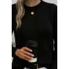 MARSiLYAN- Kadın Uzun Kollu Bisiklet Yaka Triko Bluz