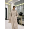 MARSiLYAN- Kadın Uzun Kollu şal Detaylı Bluz Ve Pantolon Ikili Takım