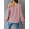 MARSiLYAN- Kadın Uzun Kollu Tek Omuz Askı Detay Salaş Dalgıç Bluz