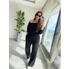 MARSiLYAN- Kadın Uzun Kollu Tek Omuzdan Açık Modal Bluz Ve Pantolon Ikili Takım