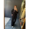 MARSiLYAN- Kadın Uzun Kollu Tek Omuzdan Açık Viskon Iki Iplik Bluz Ve Pantolon Ikili Takım