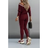 MARSiLYAN- Kadın Uzun Kollu Tek Omuzu Açık Detaylı Viskon Iki Iplik Bluz Ve Pantolon Ikili Takım