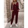 MARSiLYAN- Kadın Uzun Kollu V Yaka Kadife Bluz Ve Pantolon Ikili Takım