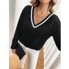MARSiLYAN- Kadın Uzun Kollu V Yakalı Viskon Iki Iplik Bluz