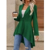MARSiLYAN- Kadın Uzun Kollu Yakalı önden Düğmeli Uzun Atlas Blazer Ceket