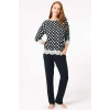 MARSiLYAN- Kadın Viskon Puantiyeli Uzun Kol Dantelli Sweatshirt ve Pantolon Pijama Takım (9760)
