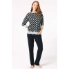 MARSiLYAN- Kadın Viskon Puantiyeli Uzun Kol Dantelli Sweatshirt ve Pantolon Pijama Takım (9760)