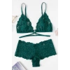 MARSiLYAN- Kadın Yeşil Özel Şık Sütyen Külot Takımı