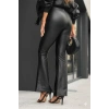 MARSiLYAN- Kadın Yüksek Bel İspanyol Paçalı Deri Pantolon