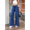 MARSiLYAN- Kadın Yüksek Bel Lastikli Bağcıklı Kot Pantolon