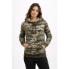 MARSiLYAN- Kamuflaj Desenli 2 İplik 4 Mevsim Kapüşonlu Kanguru Cepli Hoodie Sweatshirt - Kamuflaj