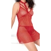 MARSiLYAN-  Kırmızı Tül Mini Gecelik Zarif Kadın Gece Elbisesi