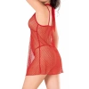 MARSiLYAN-  Kırmızı Tül Mini Gecelik Zarif Kadın Gece Elbisesi