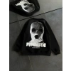 MARSiLYAN- Kışlık Bisiklet Yaka Baskılı SweatShirt - Siyah