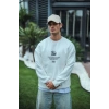 MARSiLYAN- Kışlık Bisiklet Yaka Ön Ve Arka Baskılı SweatShirt - Beyaz