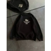 MARSiLYAN- Kışlık Bisiklet Yaka Ön Ve Arka Baskılı SweatShirt - Siyah