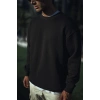 MARSiLYAN- Kışlık Bisiklet Yaka Üç İplik Basic SweatShirt - Siyah