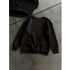 MARSiLYAN- Kışlık Bisiklet Yaka Üç İplik Basic SweatShirt - Siyah
