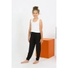 MARSiLYAN- Kız Çocuk Sıfır Kol Beyaz Penye Pijama Takım