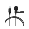 MARSİLYAN™- Lightning 2 Metre Double Mikrofon - Siyah