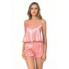 MARSiLYAN-  Mercan Saten Babydoll Şort Takımı