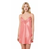 MARSiLYAN-  Mercan Saten Mini Gecelik Zarif Kadın Gece Elbisesi